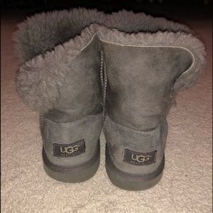 Women’s Grey Short Authentic Ugg Bailey Button